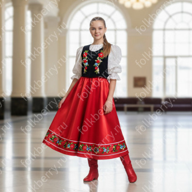 Комплект блуза, юбка, жилет Перепляс, женский- фото 1