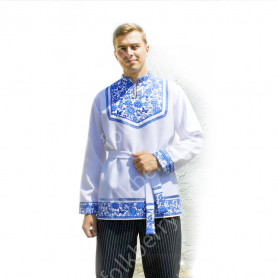 Рубаха Василек-3, хлопок, белый- фото 1