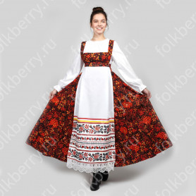 Сарафан с блузой Рябинушка-3, габардин, хлопок