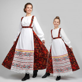 Сарафан с блузой Рябинушка-2, габардин, хлопок- фото 1